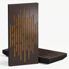 Narrow Acoustic Panel "Wave-F Fabric" Wenge