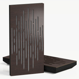 Narrow Acoustic Panel "Wave-F Fabric" Wenge