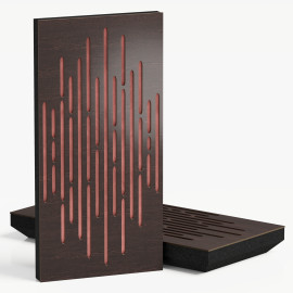 Narrow Acoustic Panel "Wave-F Fabric" Wenge