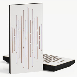 Narrow Acoustic Panel "Wave-F Fabric" White