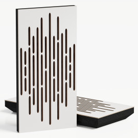 Narrow Acoustic Panel "Wave-F Fabric" White