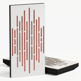 Narrow Acoustic Panel "Wave-F Fabric" White