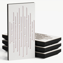 Narrow Acoustic Panel "Wave-F Fabric" White