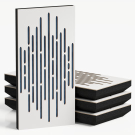 Narrow Acoustic Panel "Wave-F Fabric" White