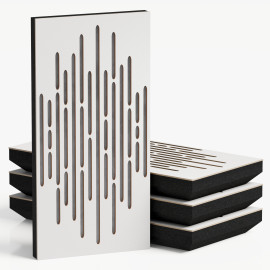 Narrow Acoustic Panel "Wave-F Fabric" White