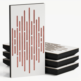 Narrow Acoustic Panel "Wave-F Fabric" White