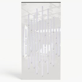 Narrow Acoustic Panel "Wave-F Fabric" White Gloss