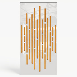 Narrow Acoustic Panel "Wave-F Fabric" White Gloss