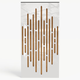 Narrow Acoustic Panel "Wave-F Fabric" White Gloss