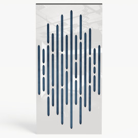 Narrow Acoustic Panel "Wave-F Fabric" White Gloss