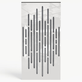 Narrow Acoustic Panel "Wave-F Fabric" White Gloss