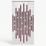 Narrow Acoustic Panel "Wave-F Fabric" White Gloss