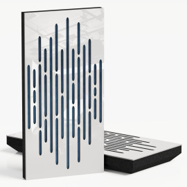 Narrow Acoustic Panel "Wave-F Fabric" White Gloss