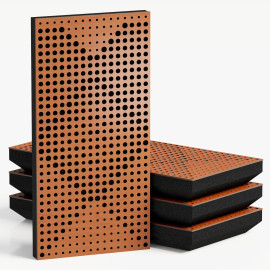 Narrow Acoustic Panel "WILDS-F Fabric" Cherry