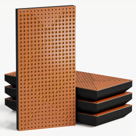 Narrow Acoustic Panel "WILDS-F Fabric" Cherry