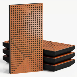 Narrow Acoustic Panel "WILDS-F Fabric" Cherry