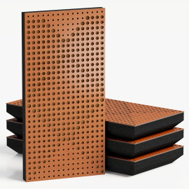 Narrow Acoustic Panel "WILDS-F Fabric" Cherry