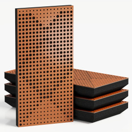 Narrow Acoustic Panel "WILDS-F Fabric" Cherry