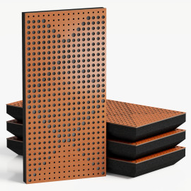 Narrow Acoustic Panel "WILDS-F Fabric" Cherry