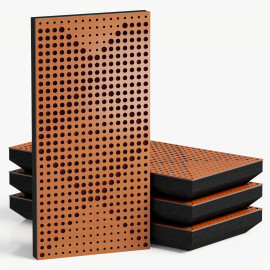 Narrow Acoustic Panel "WILDS-F Fabric" Cherry