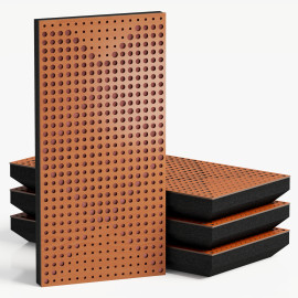 Narrow Acoustic Panel "WILDS-F Fabric" Cherry