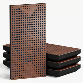 Narrow Acoustic Panel "WILDS-F Fabric" Nut