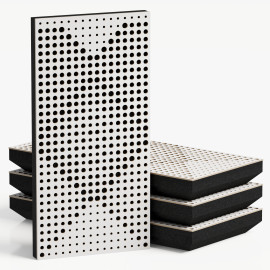 Narrow Acoustic Panel "WILDS-F Fabric" White