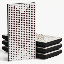 Narrow Acoustic Panel "WILDS-F Fabric" White