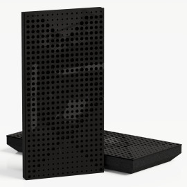 Narrow Acoustic Panel "WILDS-F Fabric" Black Gloss