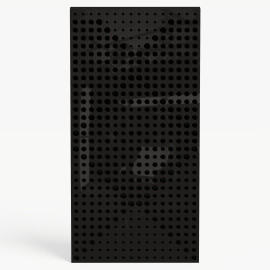 Narrow Acoustic Panel "WILDS-F Fabric" Black Gloss