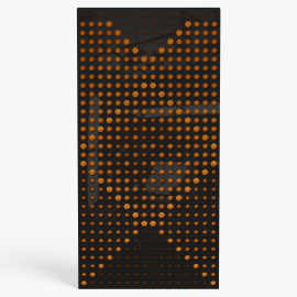 Narrow Acoustic Panel "WILDS-F Fabric" Black Gloss