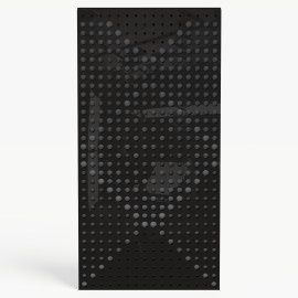 Narrow Acoustic Panel "WILDS-F Fabric" Black Gloss
