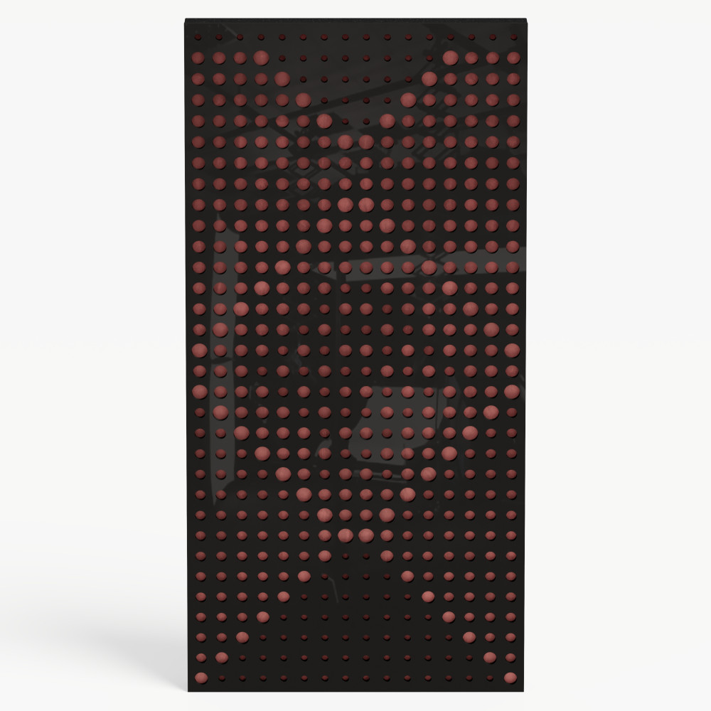 Narrow Acoustic Panel "WILDS-F Fabric" Black Gloss