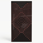 Narrow Acoustic Panel "WILDS-F Fabric" Black Gloss