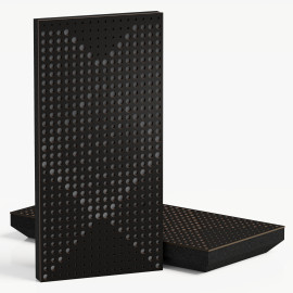 Narrow Acoustic Panel "WILDS-F Fabric" Black