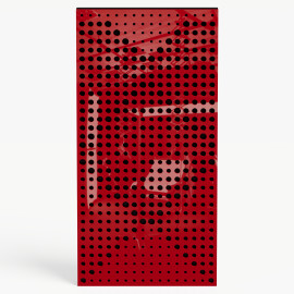 Narrow Acoustic Panel "WILDS-F Fabric" Red Gloss