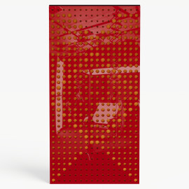 Narrow Acoustic Panel "WILDS-F Fabric" Red Gloss