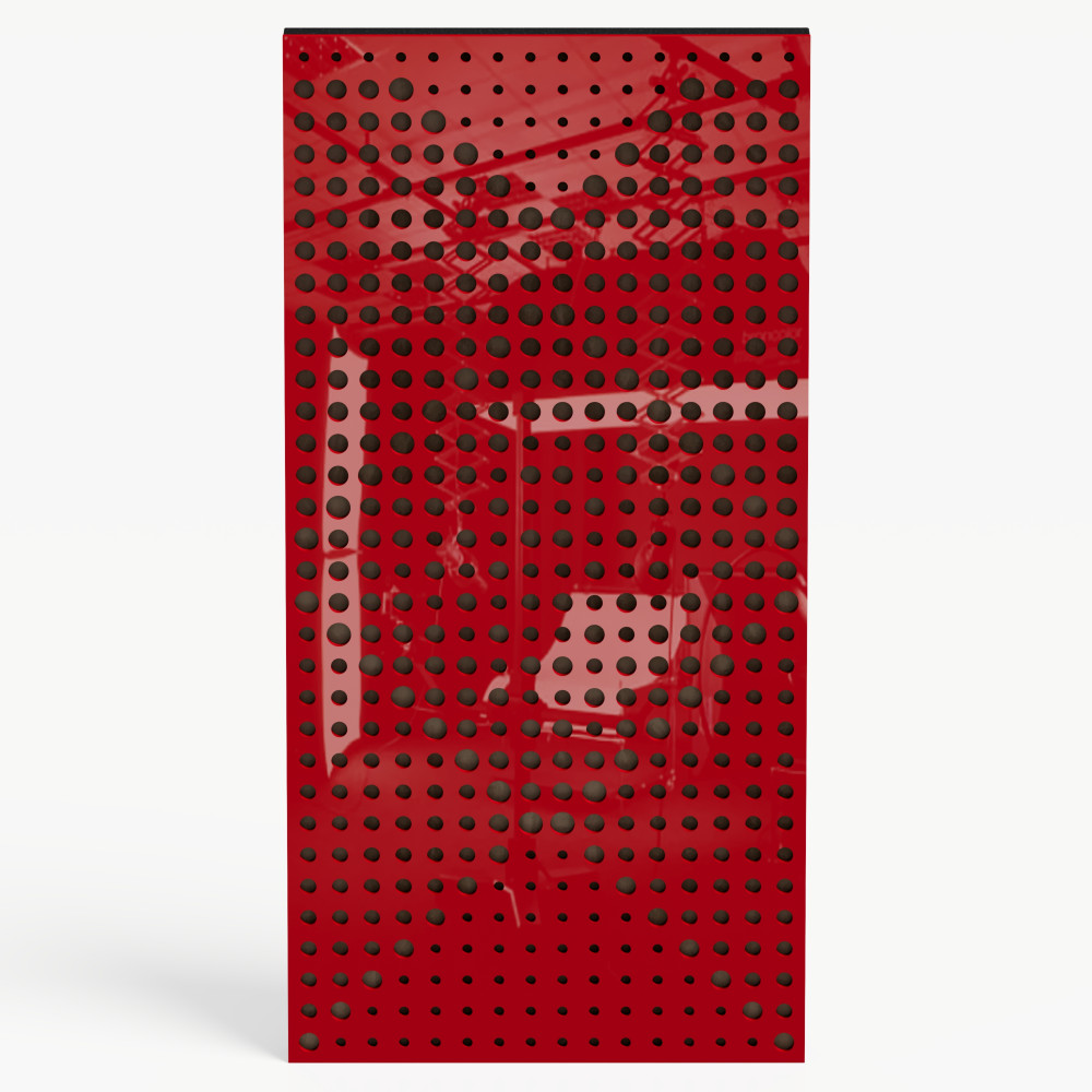 Narrow Acoustic Panel "WILDS-F Fabric" Red Gloss