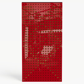 Narrow Acoustic Panel "WILDS-F Fabric" Red Gloss
