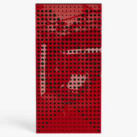 Narrow Acoustic Panel "WILDS-F Fabric" Red Gloss
