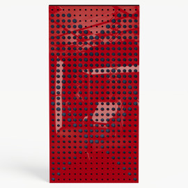 Narrow Acoustic Panel "WILDS-F Fabric" Red Gloss