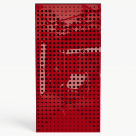 Narrow Acoustic Panel "WILDS-F Fabric" Red Gloss