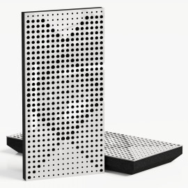 Narrow Acoustic Panel "WILDS-F Fabric" White Gloss