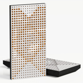 Narrow Acoustic Panel "WILDS-F Fabric" White Gloss