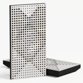 Narrow Acoustic Panel "WILDS-F Fabric" White Gloss