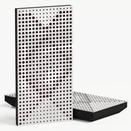 Narrow Acoustic Panel "WILDS-F Fabric" White Gloss