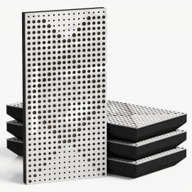 Narrow Acoustic Panel "WILDS-F Fabric" White Gloss