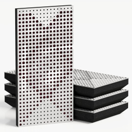 Narrow Acoustic Panel "WILDS-F Fabric" White Gloss