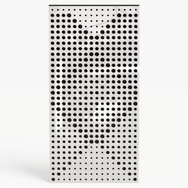 Narrow Acoustic Panel "WILDS-F Fabric" White Gloss