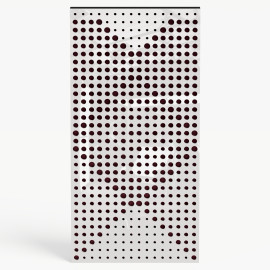 Narrow Acoustic Panel "WILDS-F Fabric" White Gloss